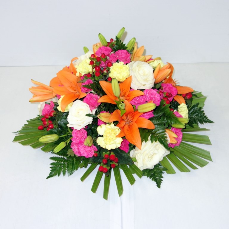 coussin deuil multicolore