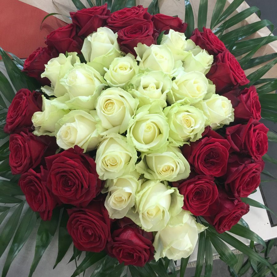Bouquet de 40 grandes roses declaration d'amour