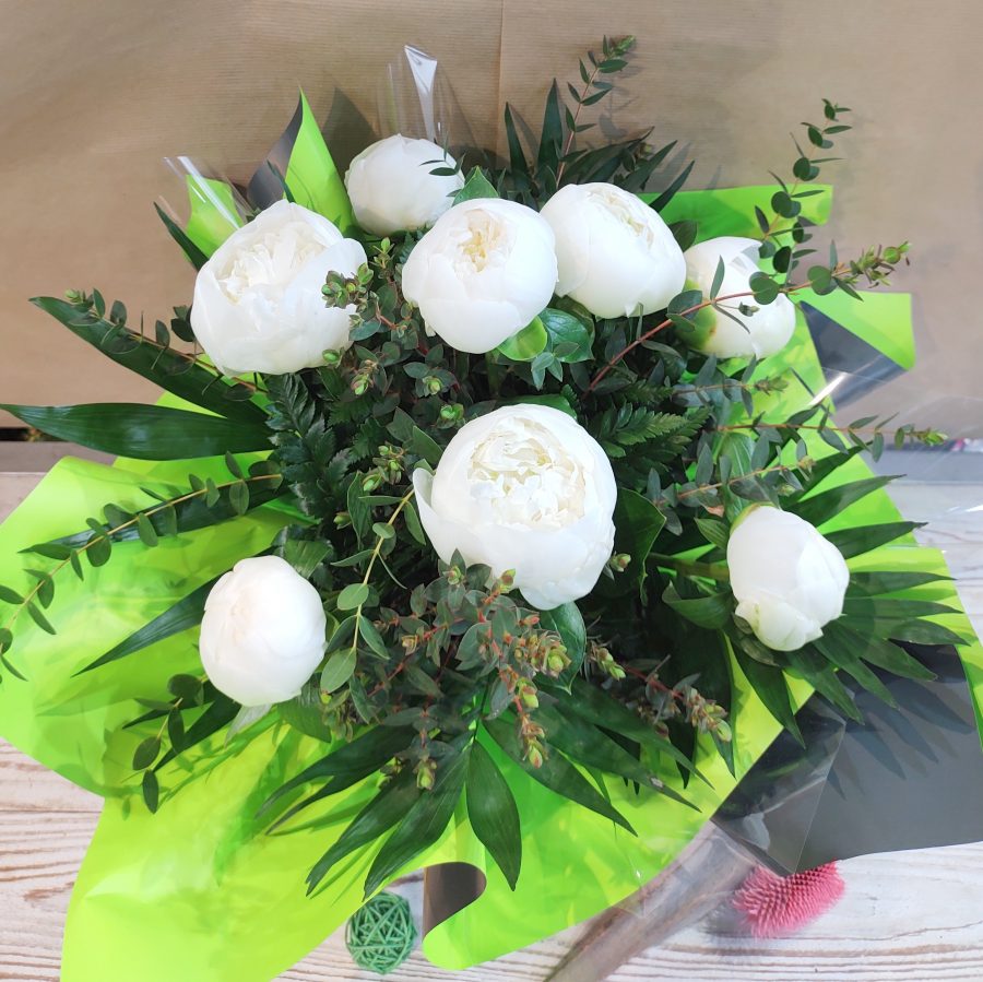 Bouquet de Pivoines Blanches - Livraison Toulouse - Calypso Fleurs