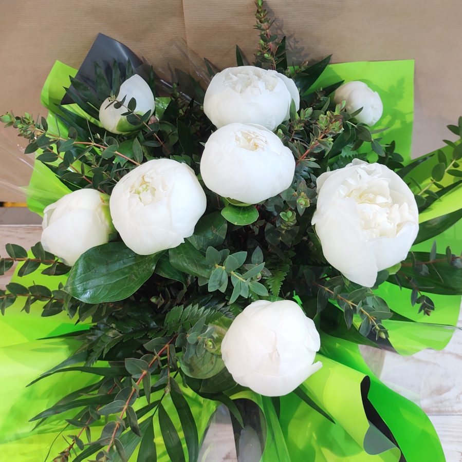 Bouquet de Pivoines Blanches - Livraison Toulouse - Calypso Fleurs