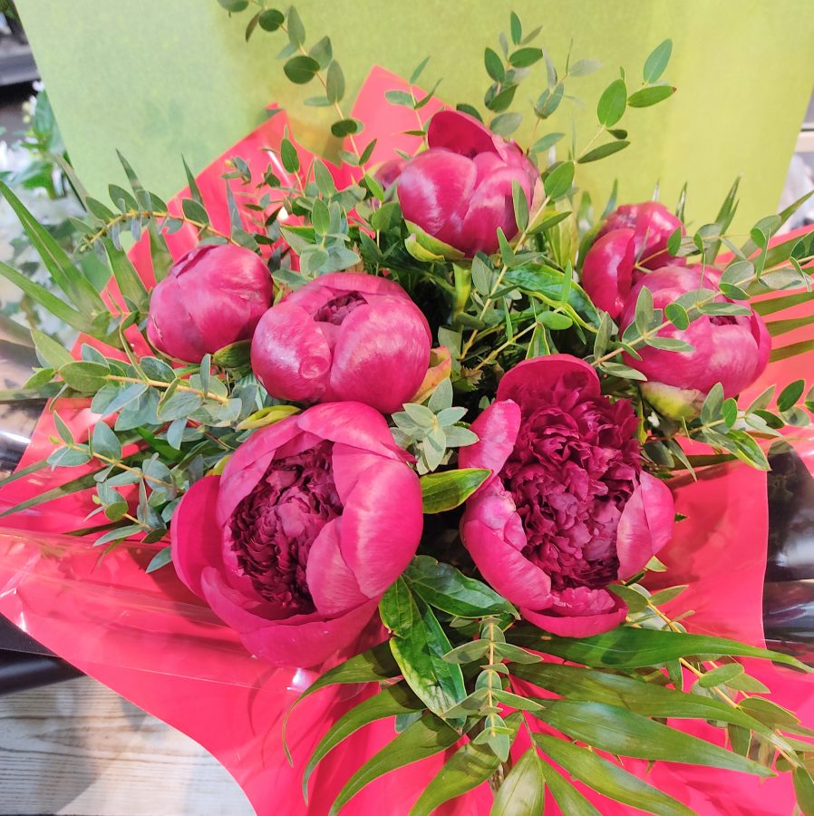 Bouquet de Pivoines rouges - Livraison Toulouse - Calypso Fleurs